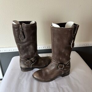 Bed Stu Leather Distressed Token Moto Boots Size 8.5